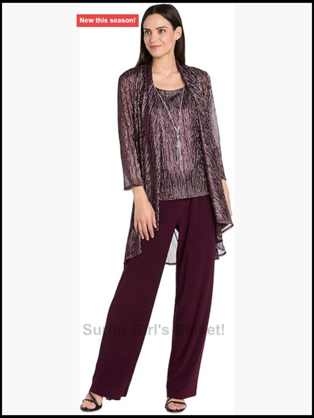 Luxe Harmony 3-Piece Pant Set with Duster Jacket